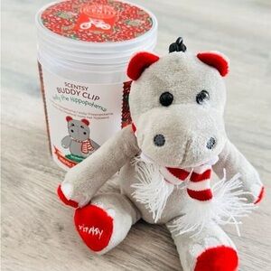 NEW! Scentsy Buddy Clip: Holly The Hippopotamus - Perfect Peppermint Scented